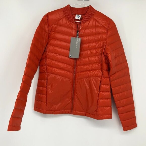 BMW Red puffer bomber jacket women’s small NWT S - Picture 3 of 16